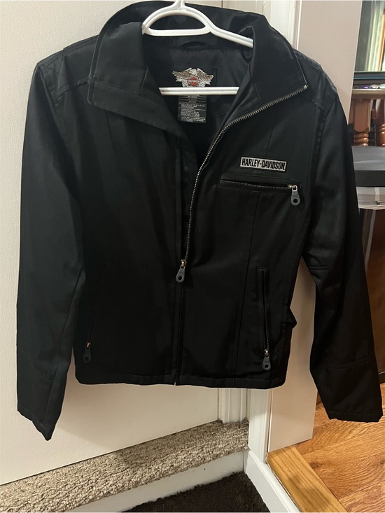 Harley-Davidson Jackets & Blazers - Harley-Davidson Black Biker Jacket with Chest Patch